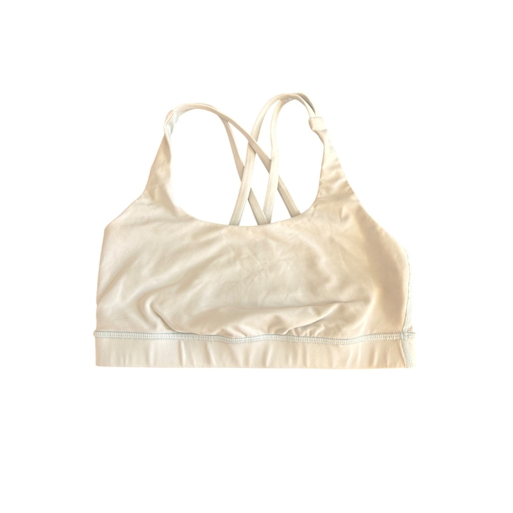Lululemon Energy Sports Bra Women's Blue Workout Gym Active Cross Strap Size 6